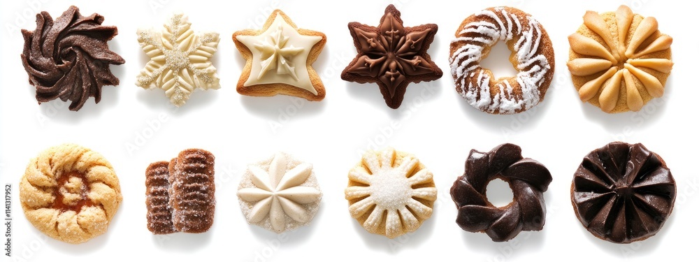 Fototapeta premium A collection of cookies suitable for Christmas and other occasions.