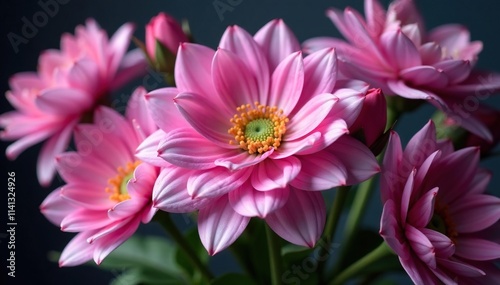 A stunning bouquet of mixed pink and purple flowers, purple, arrangement, bouquet photo