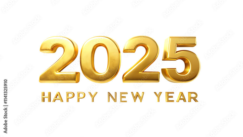 Happy New Year background with 2025 shiny golden numbers made of air balloons isolated on white background isolated on white background as transparent. PNG. AI GENERATED Happy New Year background with 2025 shiny golden numbers made of air balloons isolated on white background isolated on white background as transparent. PNG. AI GENERATED