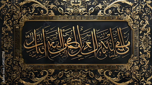 Arabic Calligraphy Inscriptions with Islamic Art

