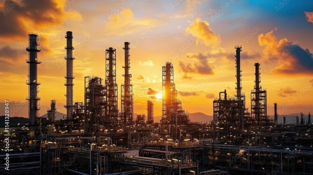 An oil refinery is a facility where crude oil is processed and transformed into various petroleum products. An oil refinery is a facility where crude oil is processed and transformed into various petroleum products.