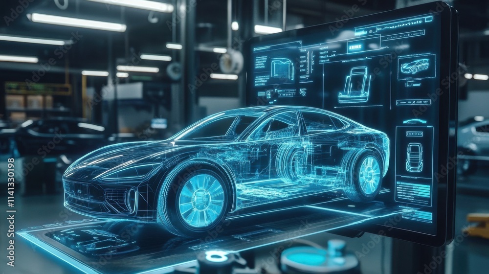 Futuristic EV technology enhances user experience. Futuristic EV technology enhances user experience.