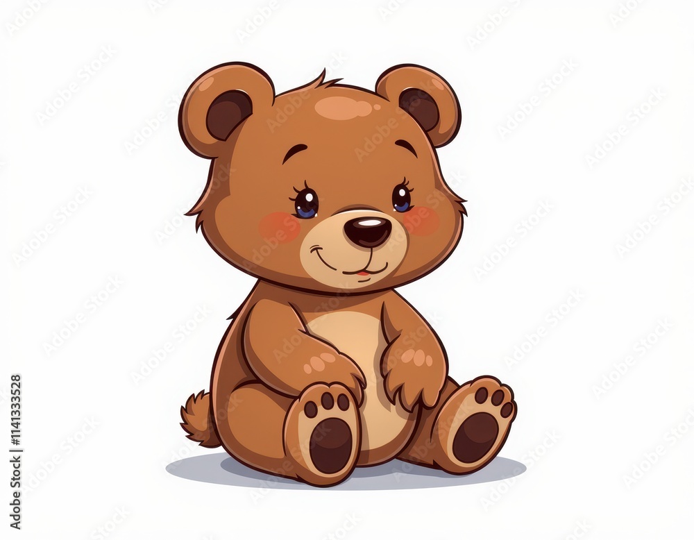 A cuddly, brown teddy bear sits proudly on a crisp white background, its sweet face featuring big brown eyes with luscious eyelashes, a tiny black nose, and a cream-colored chest peeking out from bene A cuddly, brown teddy bear sits proudly on a crisp white background, its sweet face featuring big brown eyes with luscious eyelashes, a tiny black nose, and a cream-colored chest peeking out from bene