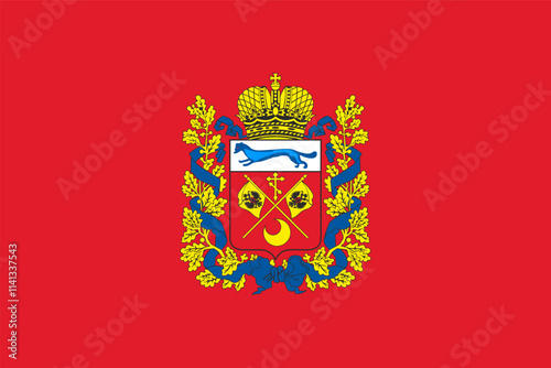 Flag of Orenburg Oblast. Vector illustration