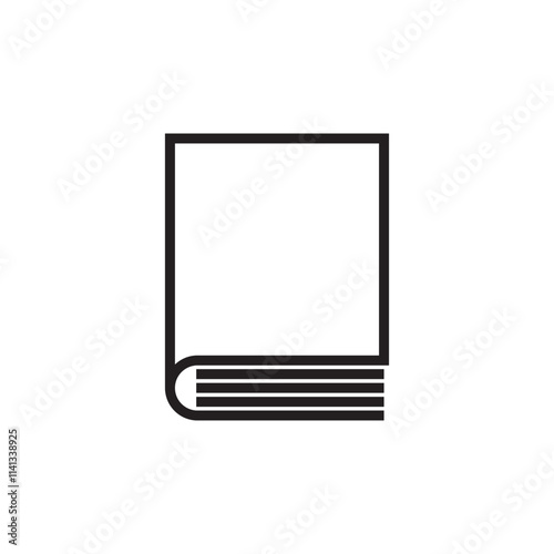 book outline vector editable stroke eps