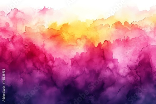 Pink watercolor background with pastel pink and yellow gradient, grainy texture, and soft lighting, showcasing a hand-drawn illustration with high detail. photo