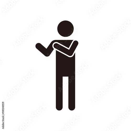 案内する人のピクトグラムアイコン