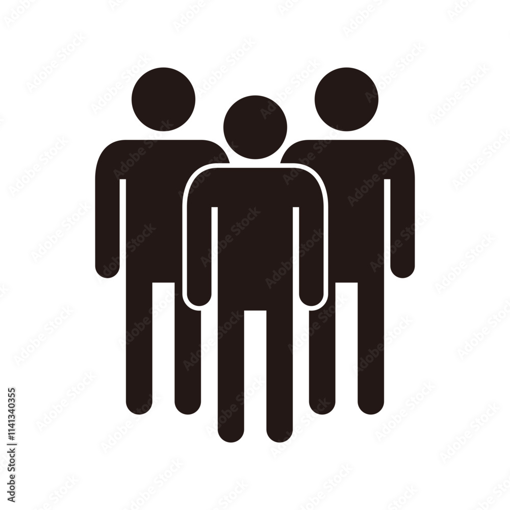 3人組のピクトグラムアイコン 3人組のピクトグラムアイコン