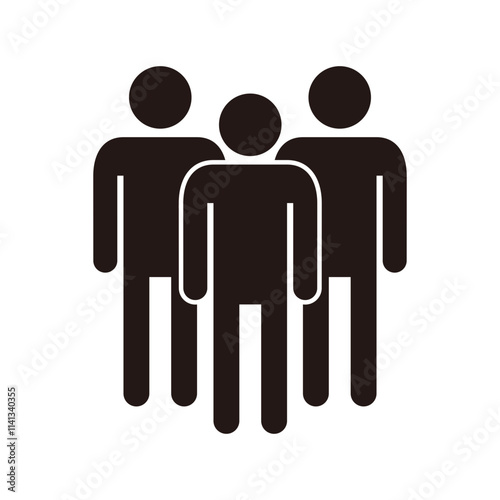 3人組のピクトグラムアイコン