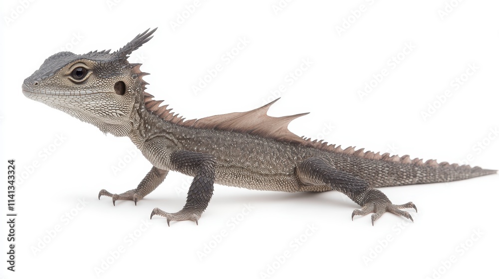 A detailed image of a lizard with distinctive features, including spikes along its back, showcasing its unique morphology. A detailed image of a lizard with distinctive features, including spikes along its back, showcasing its unique morphology.