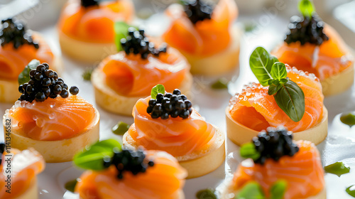 Elegant Salmon and Caviar Starter Dish

 photo