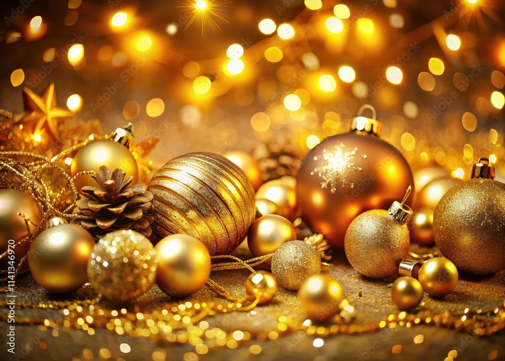 Glimmering golden lights, sparkling ornaments, and festive decor create a magical Christmas photo backdrop. Glimmering golden lights, sparkling ornaments, and festive decor create a magical Christmas photo backdrop.