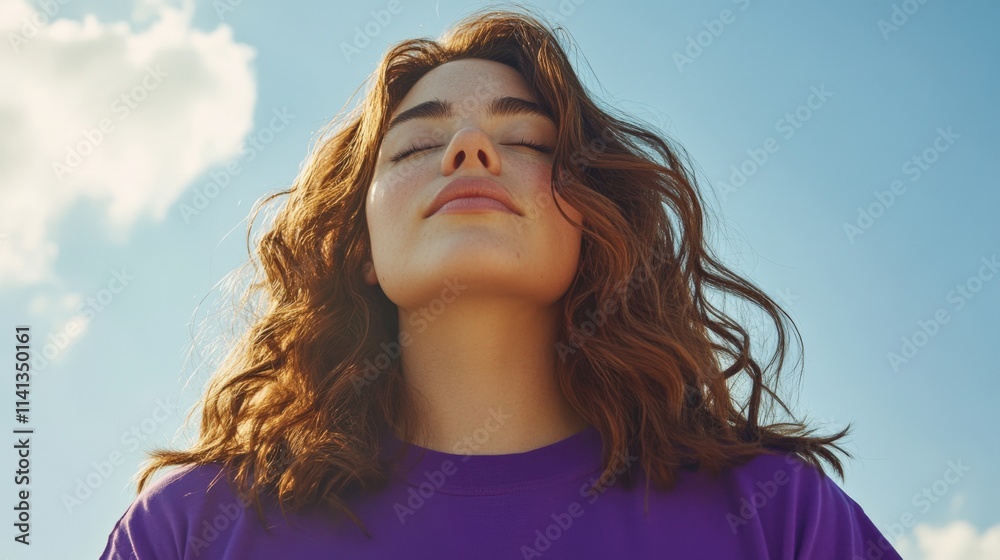 Fototapeta premium Embracing Serenity Under a Clear Sky