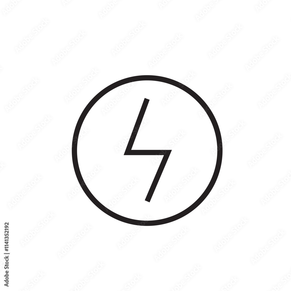 electricity saving bolt icon vector eps outline stroke electricity saving bolt icon vector eps outline stroke