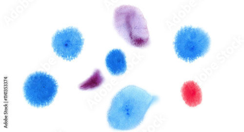 set of watercolor spots, design element