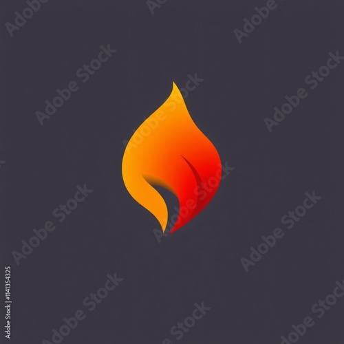 Unique flame logo design featuring vibrant colors and smooth curves suitable for various applications and backgrounds photo