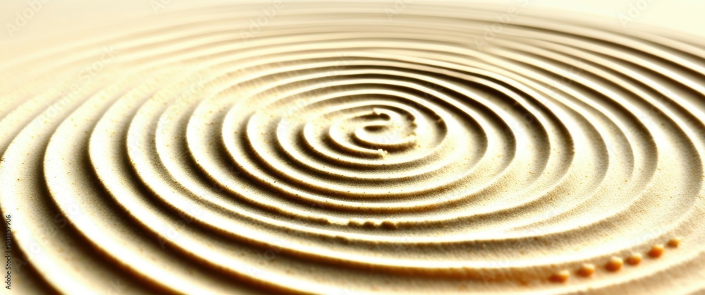 A close-up photograph of a circular ripple pattern on the surface of water, with concentric circles radiating outward from the center. The water is a light, creamy color, and the lighting is soft and A close-up photograph of a circular ripple pattern on the surface of water, with concentric circles radiating outward from the center. The water is a light, creamy color, and the lighting is soft and