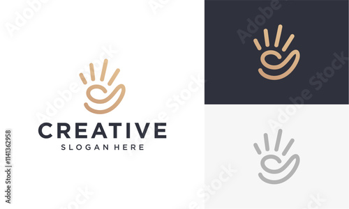 initial s hello vector logo