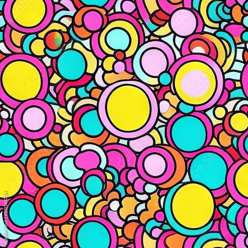Colorful Abstract Seamless Geometric Pattern Background Texture Design Vector Print Wallpaper

