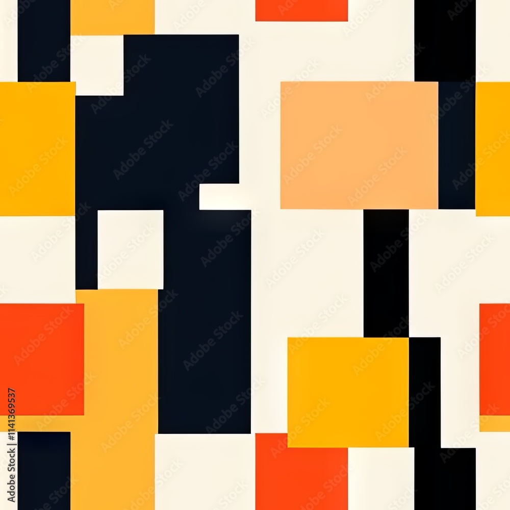 Colorful Abstract Seamless Geometric Pattern Background Texture Design Vector Print Wallpaper

