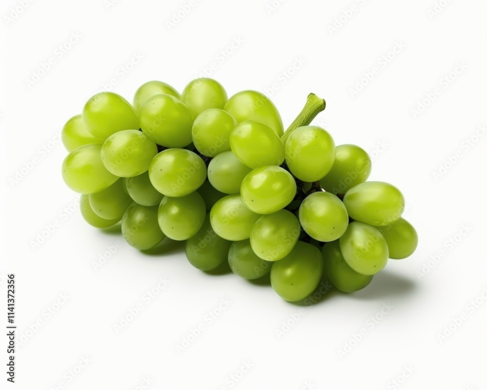 Fresh Green Grapes on White Background for Healthy Lifestyle Fresh Green Grapes on White Background for Healthy Lifestyle