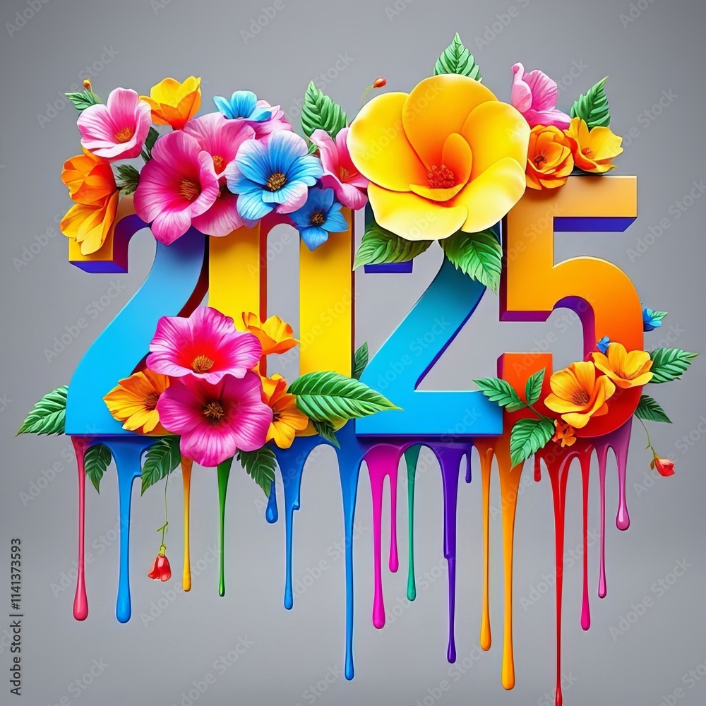 Obraz premium New Year 2025