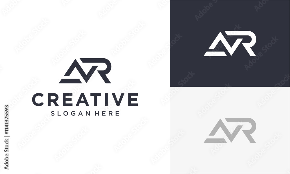 initial nr vector logo initial nr vector logo