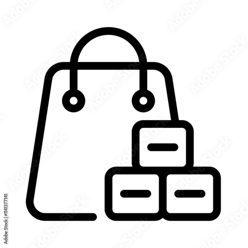 Icon Bag With Style Outline