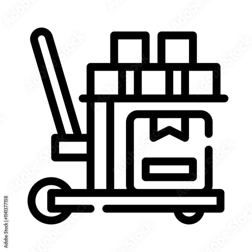 Icon Trolley With Style Outline
