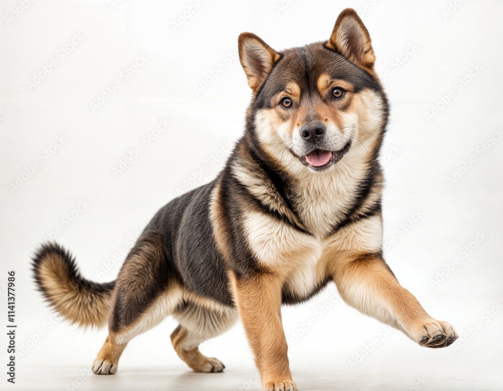A vibrant and confident Shiba Inu standing with its signature curled tail and bright red coat, showcasing its energetic, playful personality and fox-like charm. A vibrant and confident Shiba Inu standing with its signature curled tail and bright red coat, showcasing its energetic, playful personality and fox-like charm.