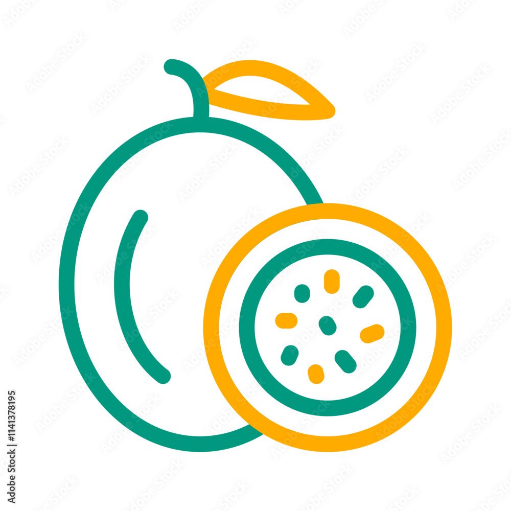 Obraz premium Passion Fruit Icon