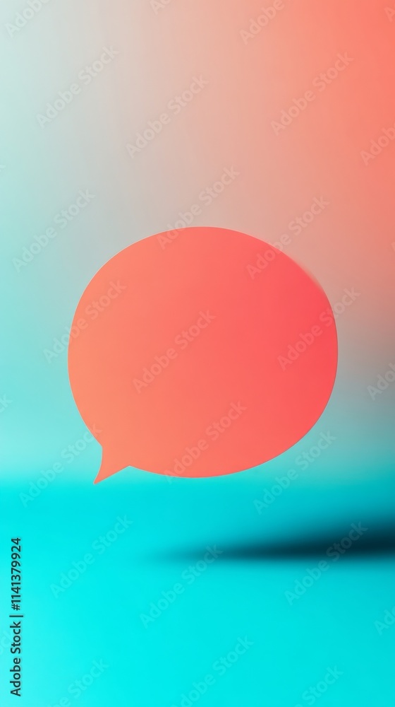 Speech bubble on colorful gradient background Speech bubble on colorful gradient background