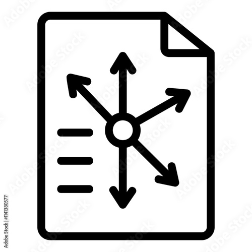 coordinate axes Line Icon