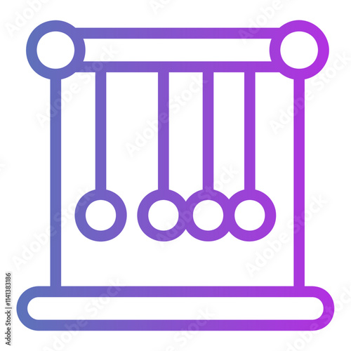 newtons cradle Gradient icon