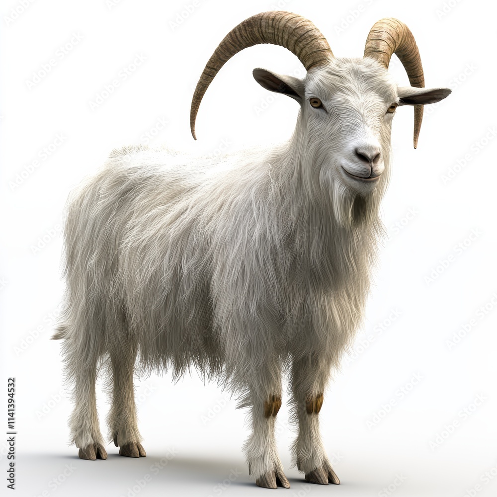 Playful goat portrait in studio animal photography natural light close-up focus Playful goat portrait in studio animal photography natural light close-up focus