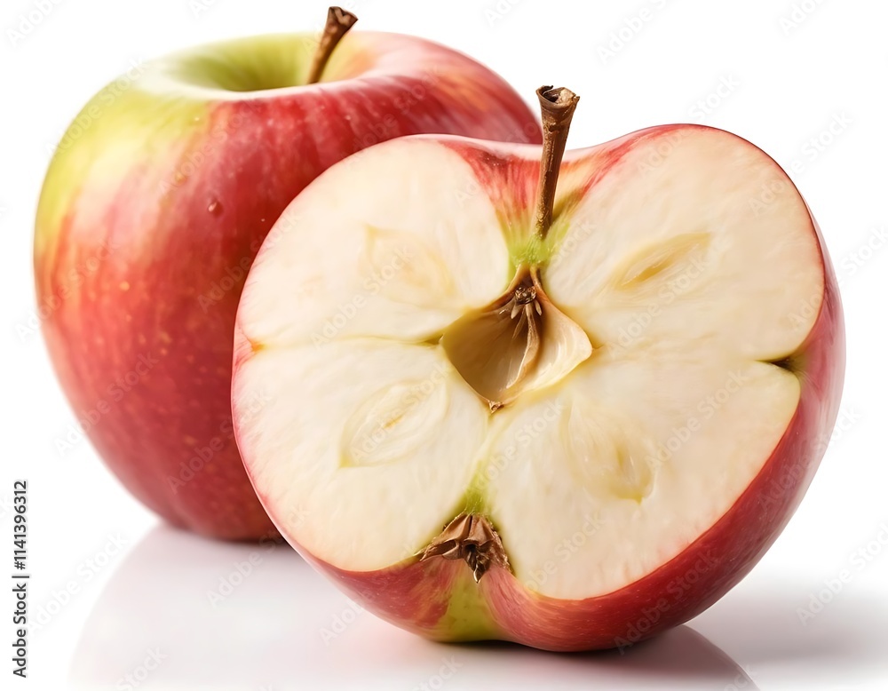 Apple isolated on white background, full depth of field Apple isolated on white background, full depth of field