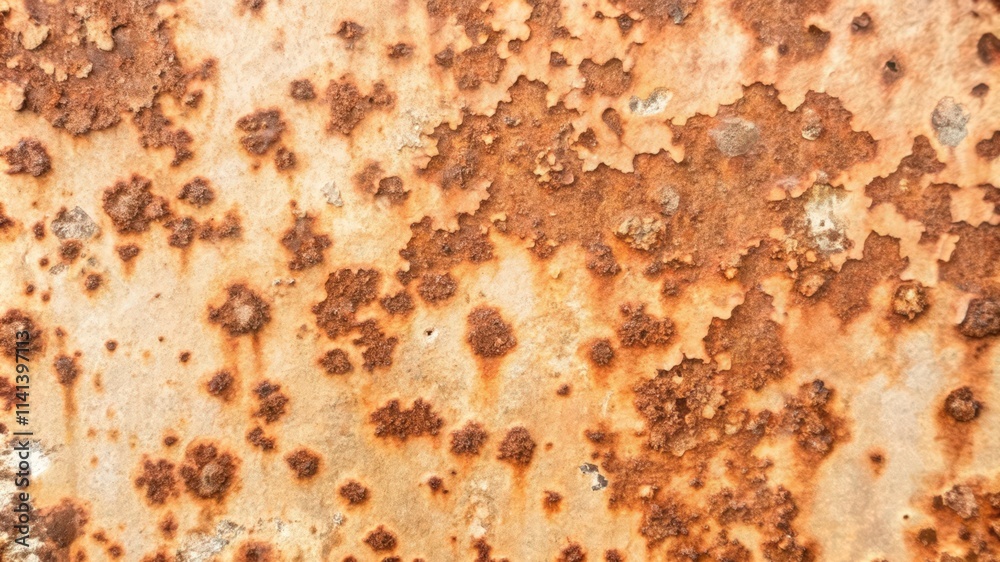 Close-up of Rusty Metal Surface with Irregular Patches of Orange and Brown Rust Close-up of Rusty Metal Surface with Irregular Patches of Orange and Brown Rust