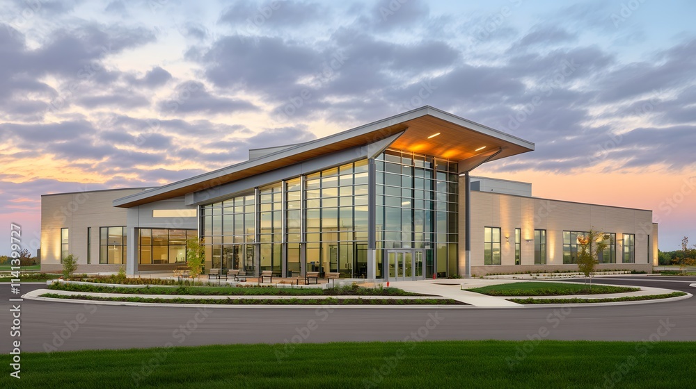 Modern hospital isolation ward exterior showcasing advanced medical facilities and compassionate care, emphasizing the importance of health infrastructure in safeguarding public well-being Modern hospital isolation ward exterior showcasing advanced medical facilities and compassionate care, emphasizing the importance of health infrastructure in safeguarding public well-being