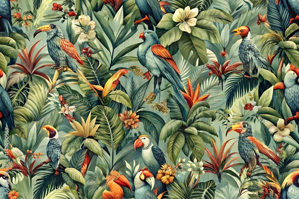 wild jungle seamless pattern wild jungle seamless pattern