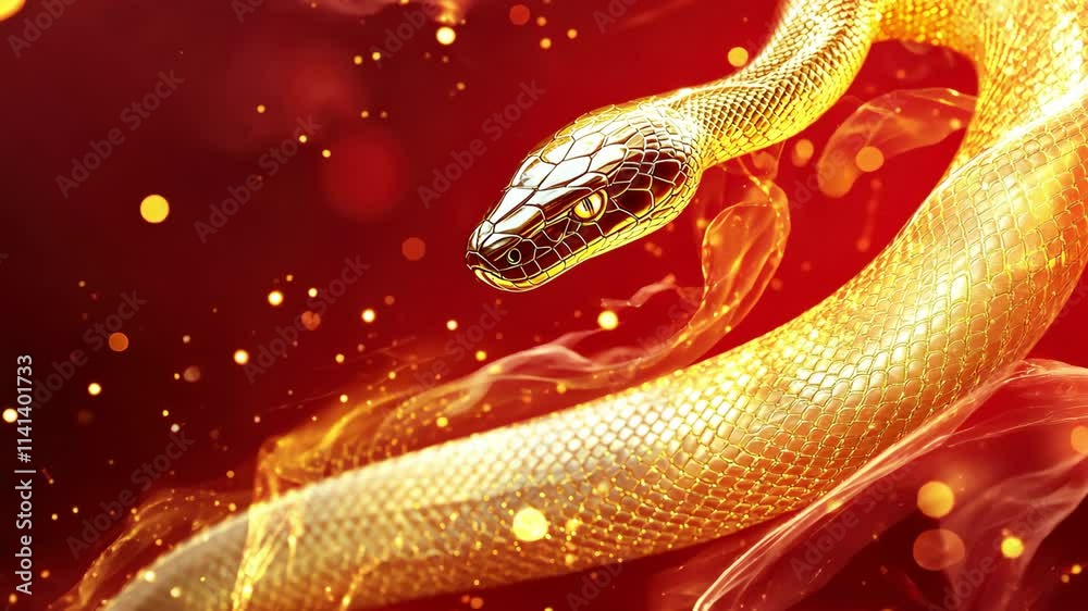 Particle-particle-wrapped golden snake