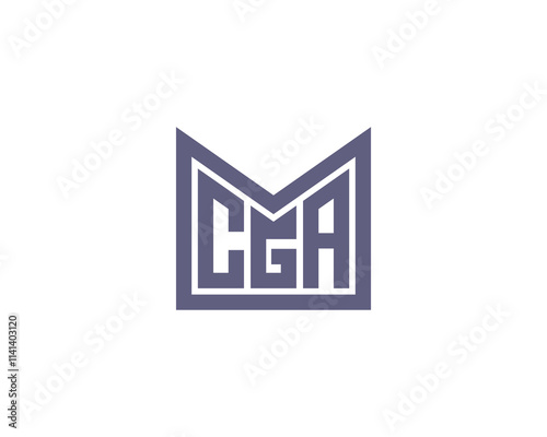 CGA logo design vector template. CGA photo