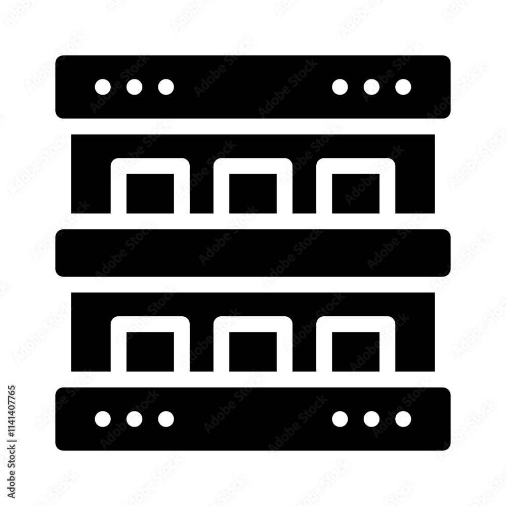 Icon Food Shelf With Style Glyph Icon Food Shelf With Style Glyph