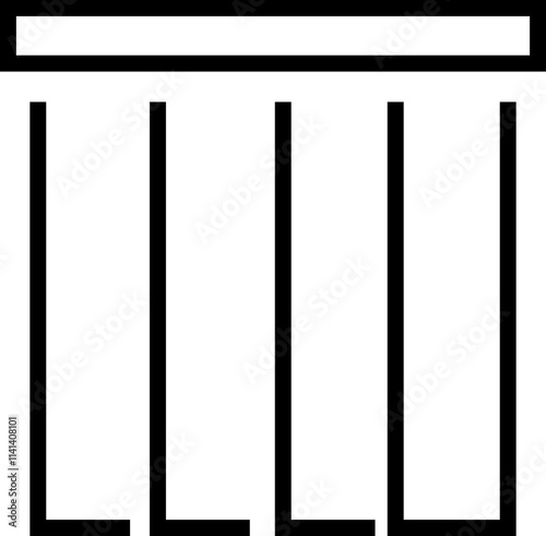 Vector glyph icons of window blinds, Jalousie graphic symbols Premium Quality Design of architecture Elements, for Web Page, Mobile App, UI, UX Design, isolated on transparent background,