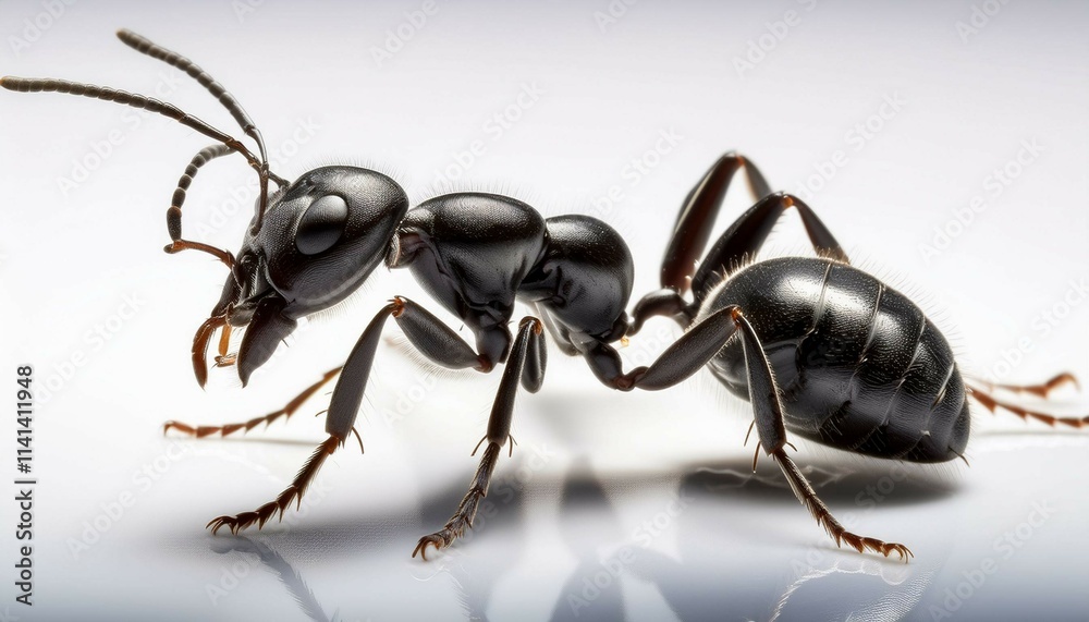 black ant on white background black ant on white background