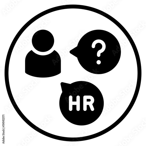 hr manager glyph icon