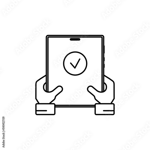 Tablet Outline Icon For compatibility with various screen sizes.