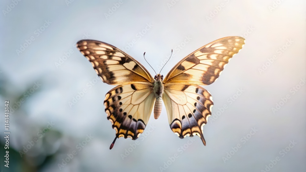 Naklejka premium Close-up of a Swallowtail Butterfly with Wings Spread
