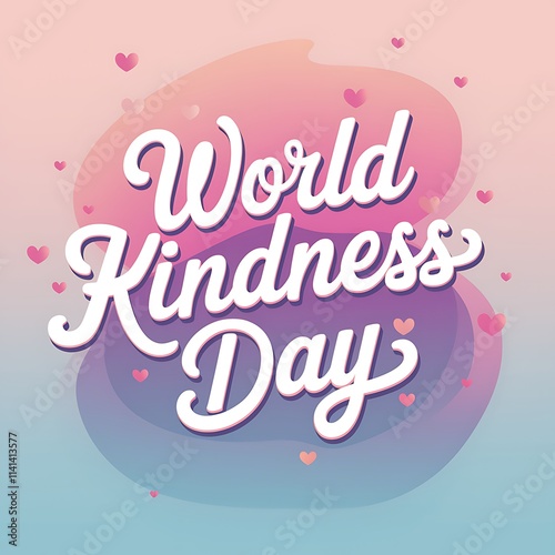 World Kindness Day Celebrated With Hearts And Pastel Colors photo