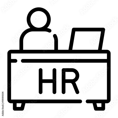 human resources line icon