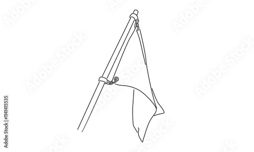 line art of flag illustration